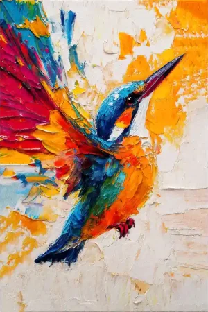Bestel Nu Ijsvogel schilderij II